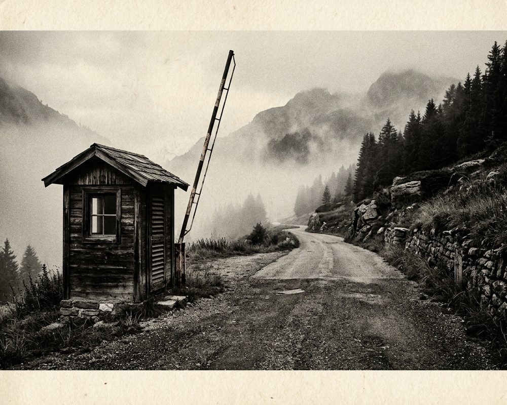 Ancien poste-frontière en montagne